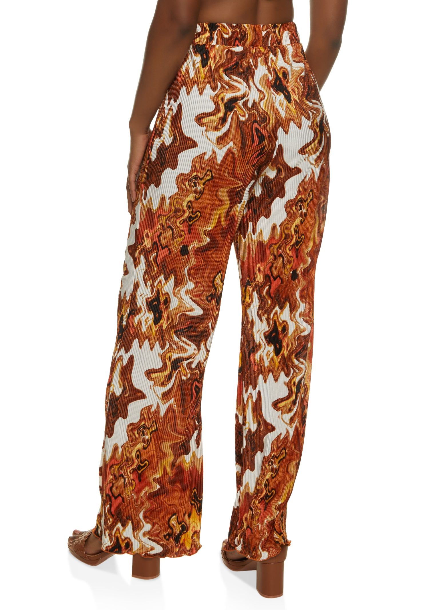 Patterned Plisse Palazzo Pants sold by Rainbow product image thumbnail 2