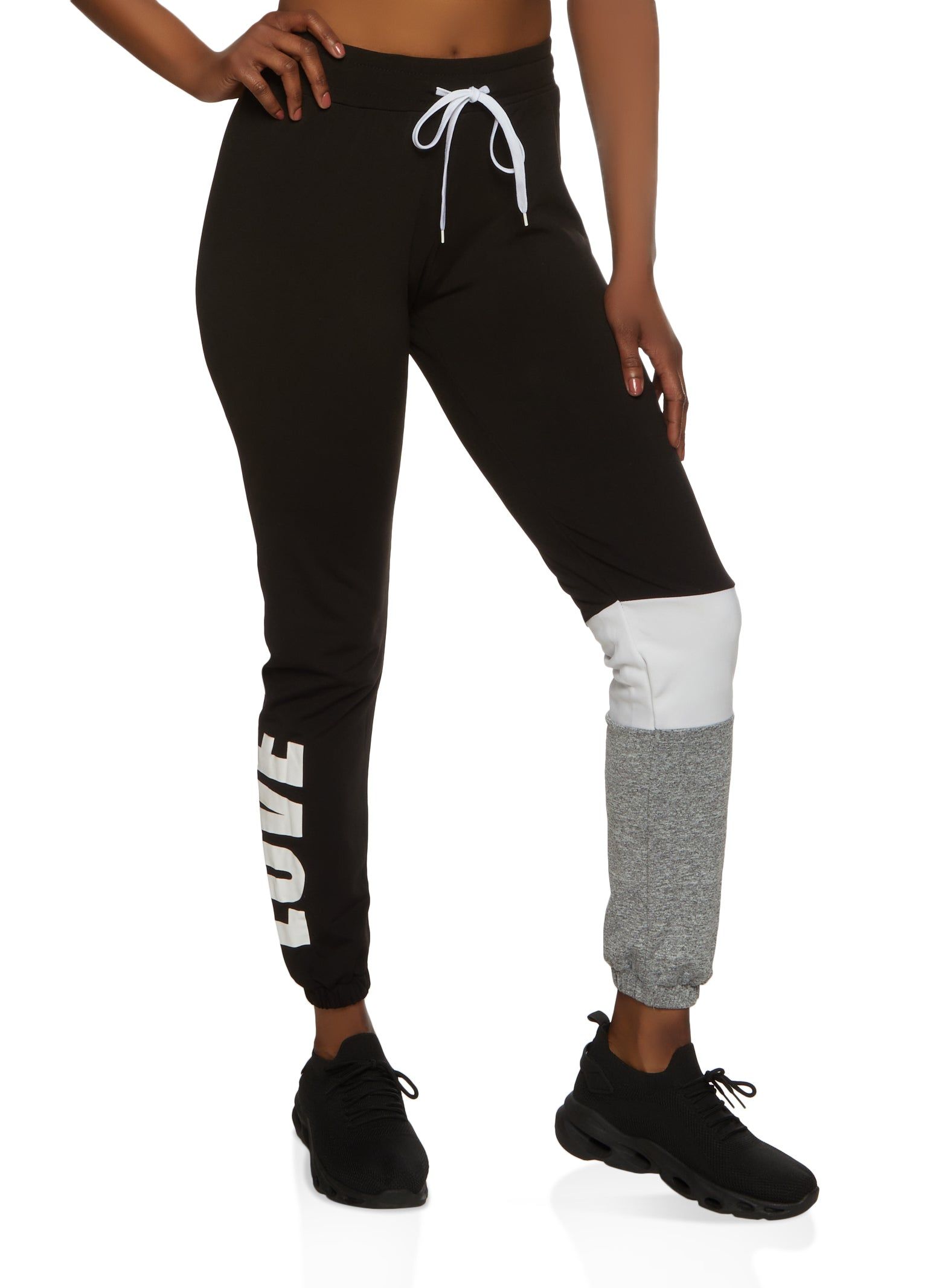 Love Color Blocked Detail Sweatpants sold by Rainbow
