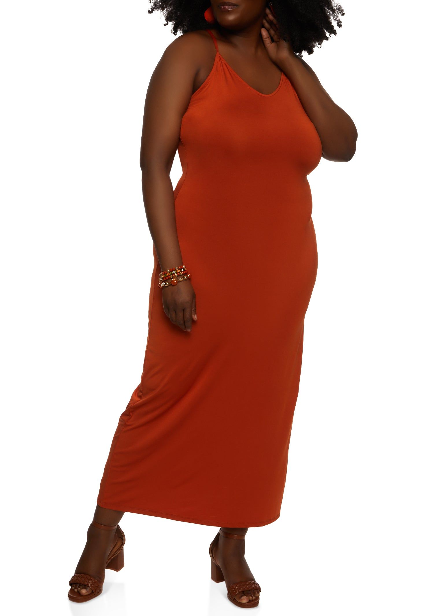 Plus Size Scoop Neck Bodycon Maxi Dress sold by Rainbow product image thumbnail 2
