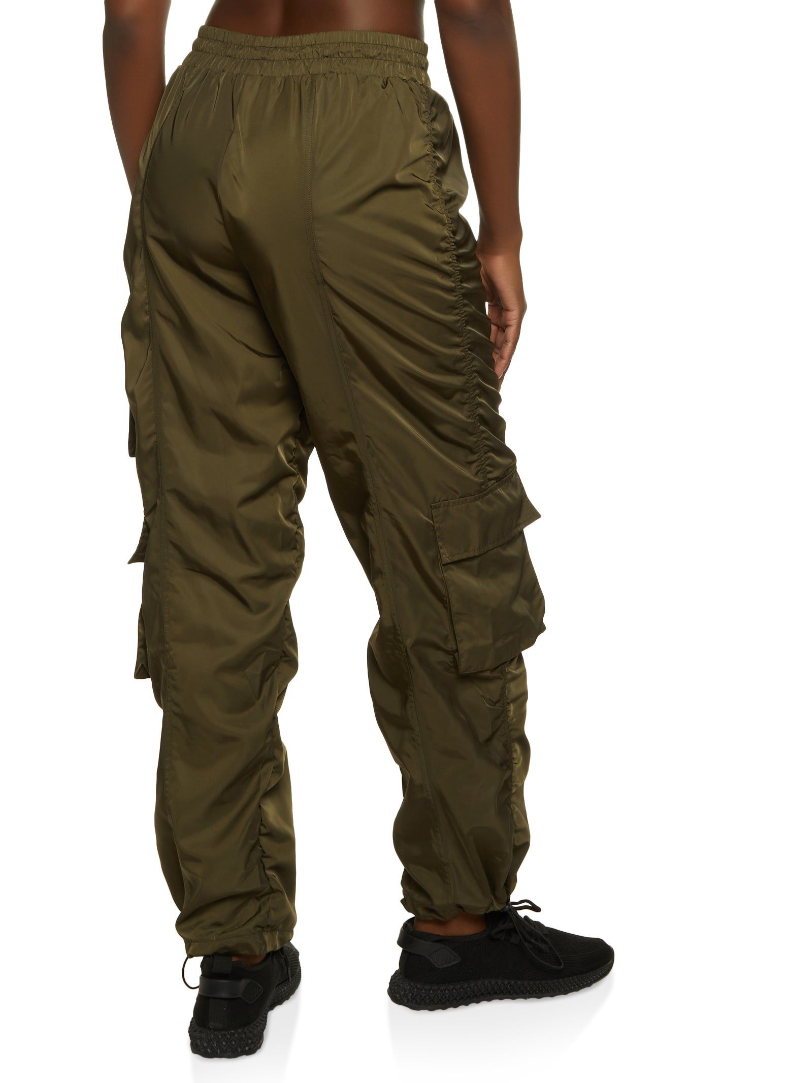 Zip Pocket Detail Parachute Cargo Pants sold by Rainbow product image thumbnail 3