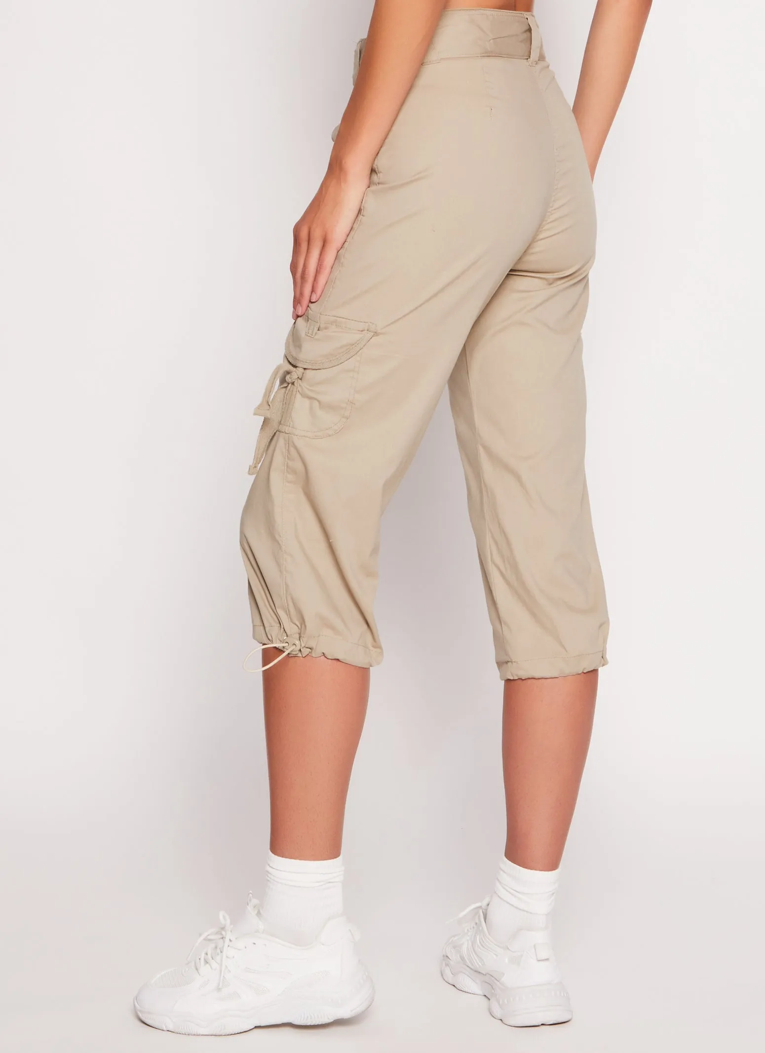 Poplin Tie Waist Capri Cargo Pants sold by Rainbow product image thumbnail 3