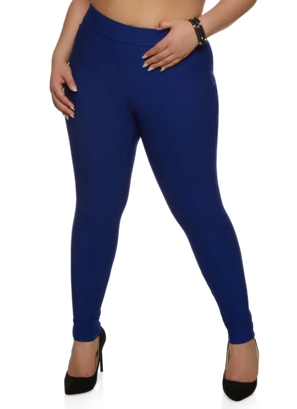 Plus Size Snatched Pull On Skinny Pants sold by Rainbow