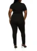 Plus Size Daisy Contrast Half Zip Jumpsuit sold by Rainbow