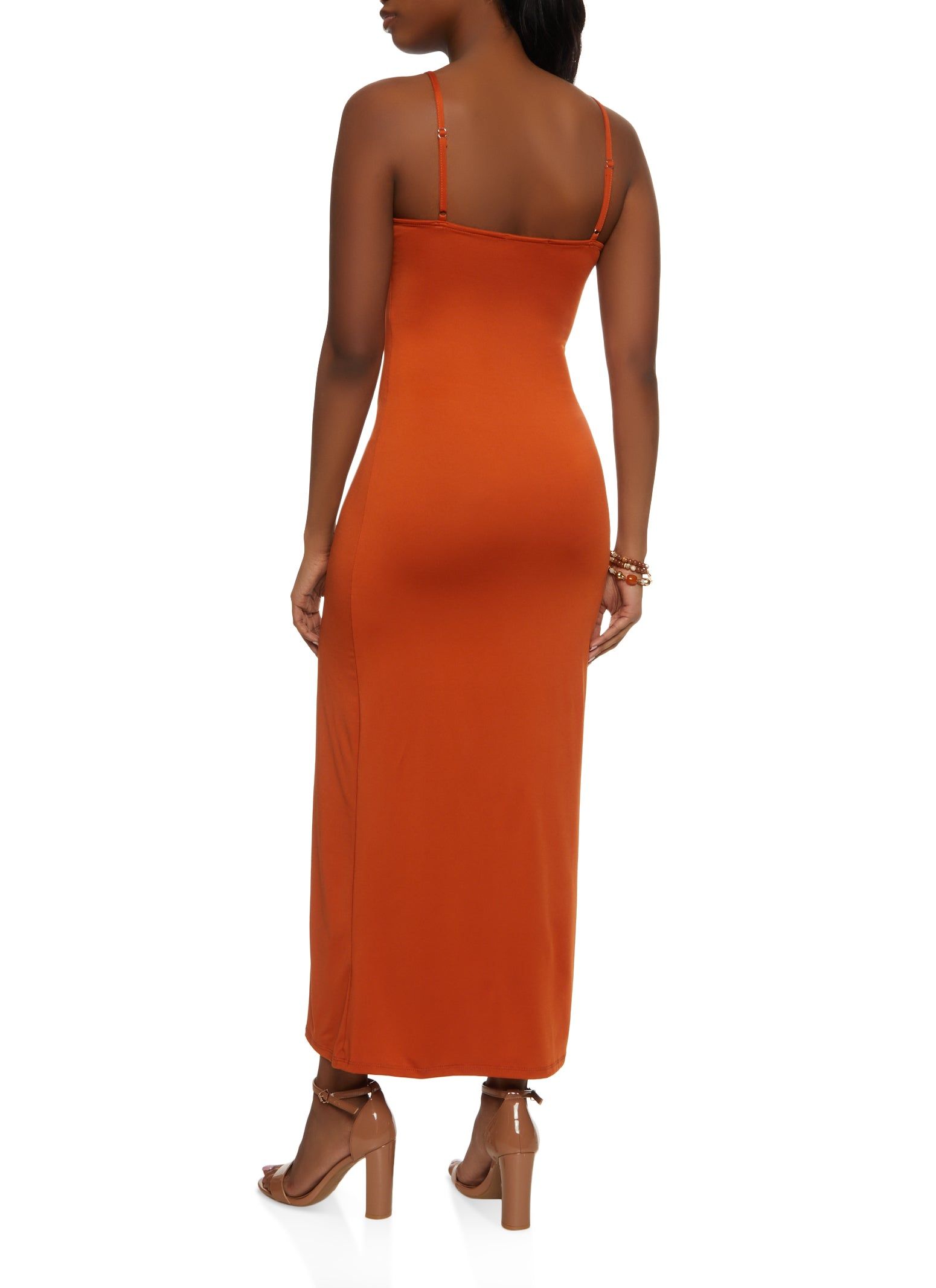 Solid Scoop Neck Sleeveless Maxi Dress sold by Rainbow product image thumbnail 3