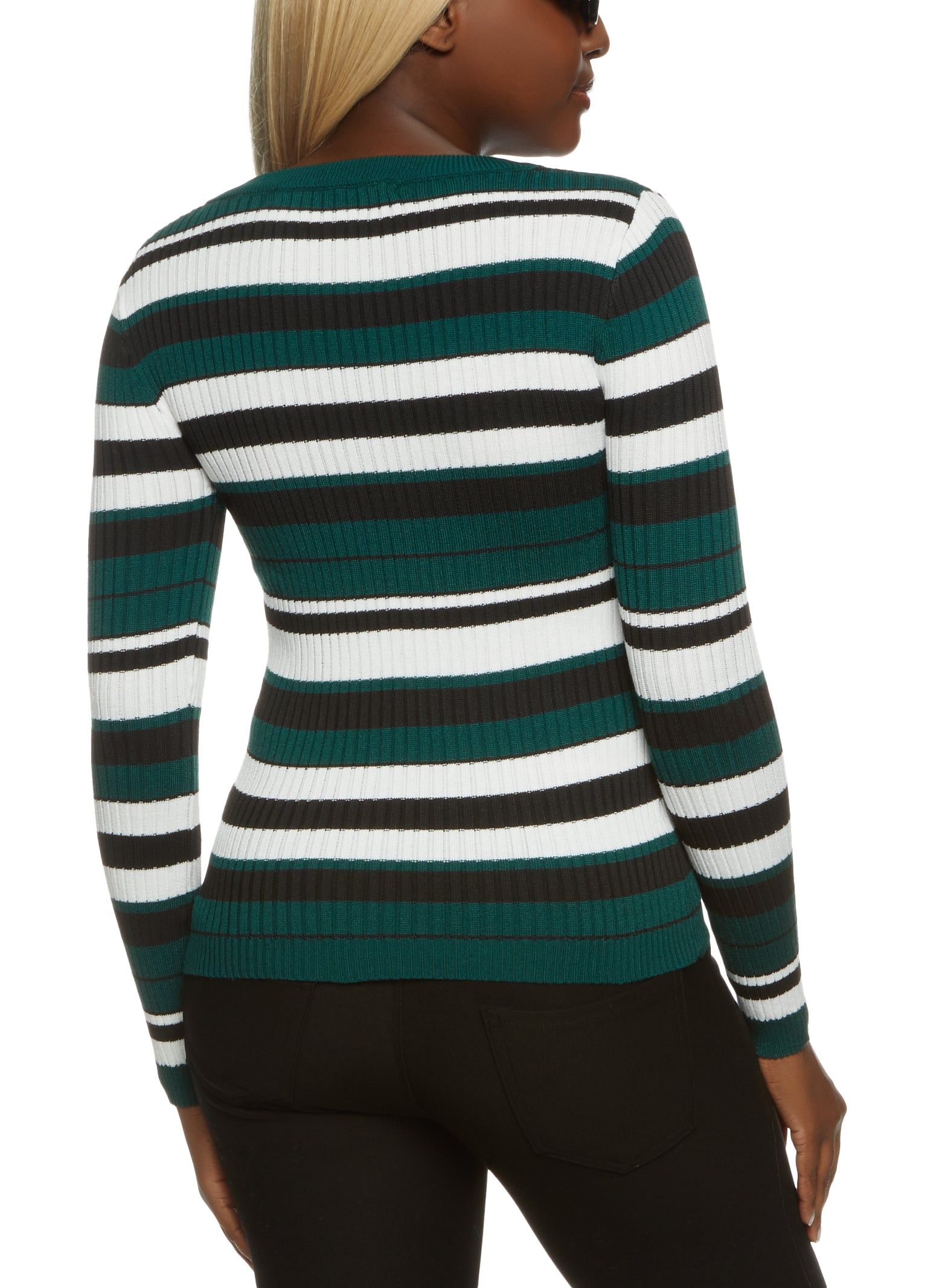 Striped V Neck Sweater sold by Rainbow product image thumbnail 2