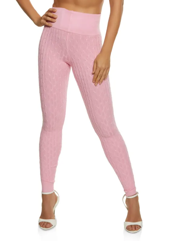 Cable Knit Leggings sold by Rainbow