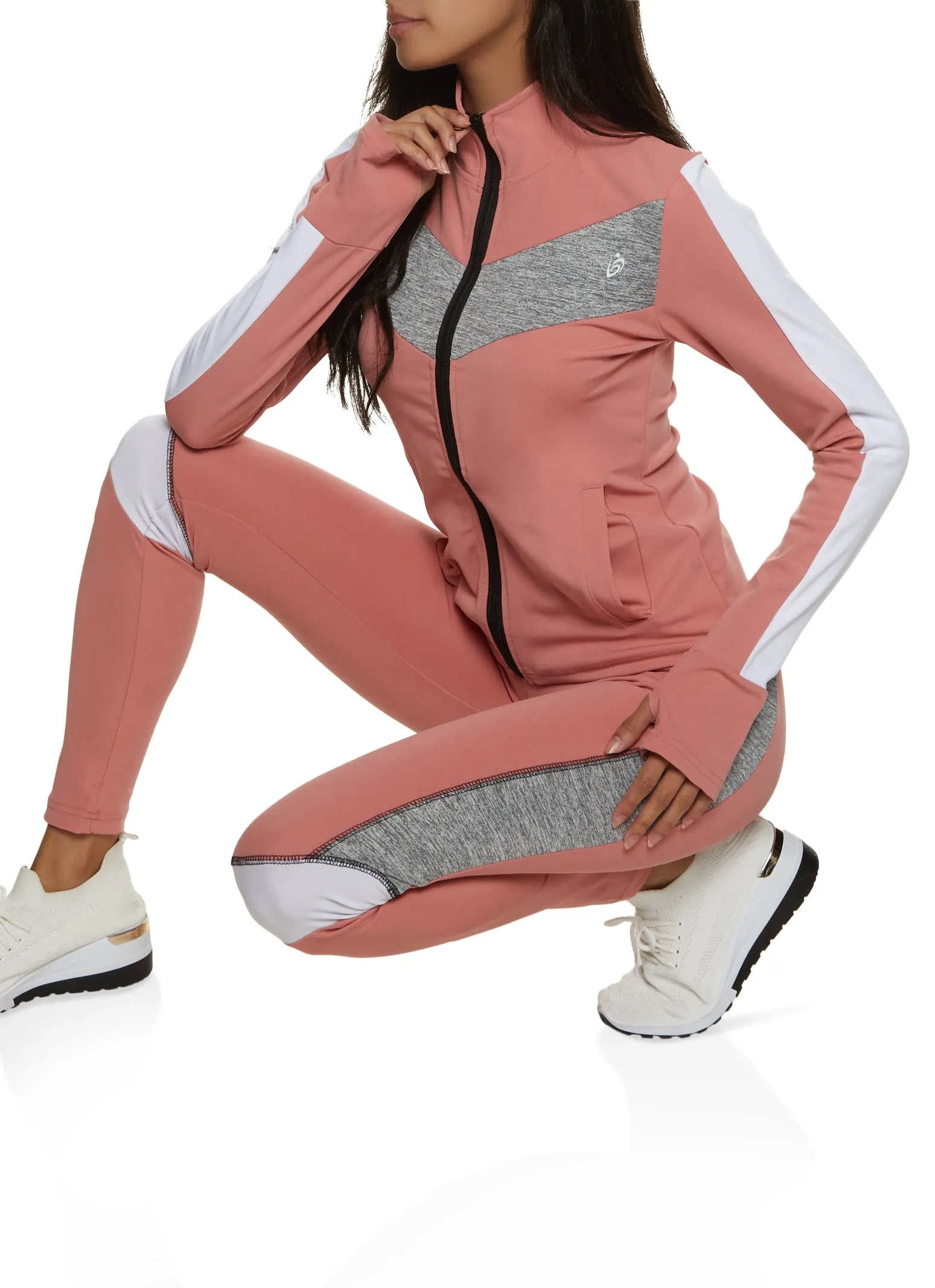 Chevron Zip Front Active Track Jacket sold by Rainbow product image thumbnail 2