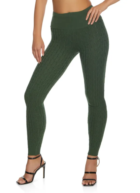 Cable Knit Leggings sold by Rainbow