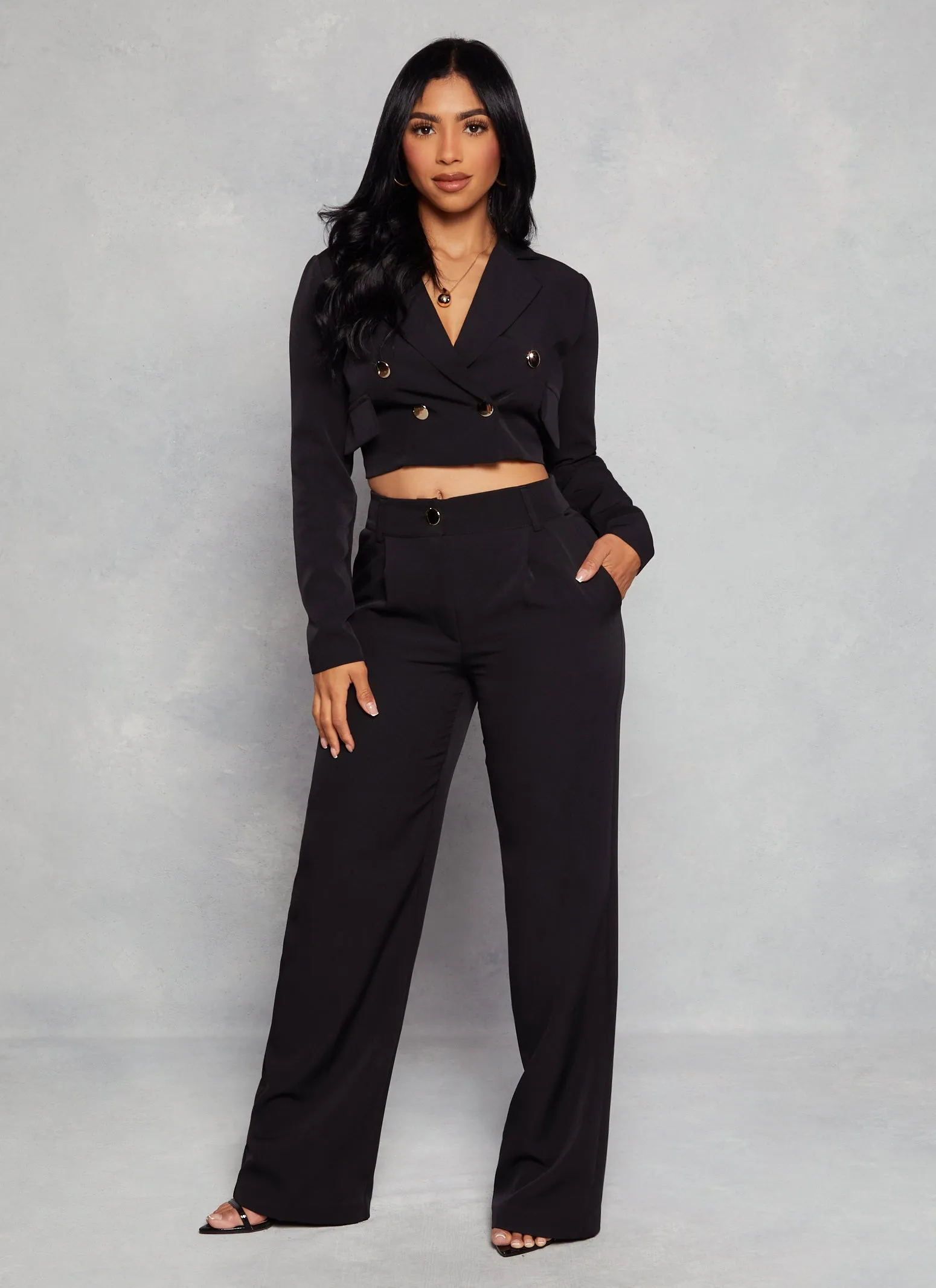 Crepe Knit High Waist Trousers sold by Rainbow