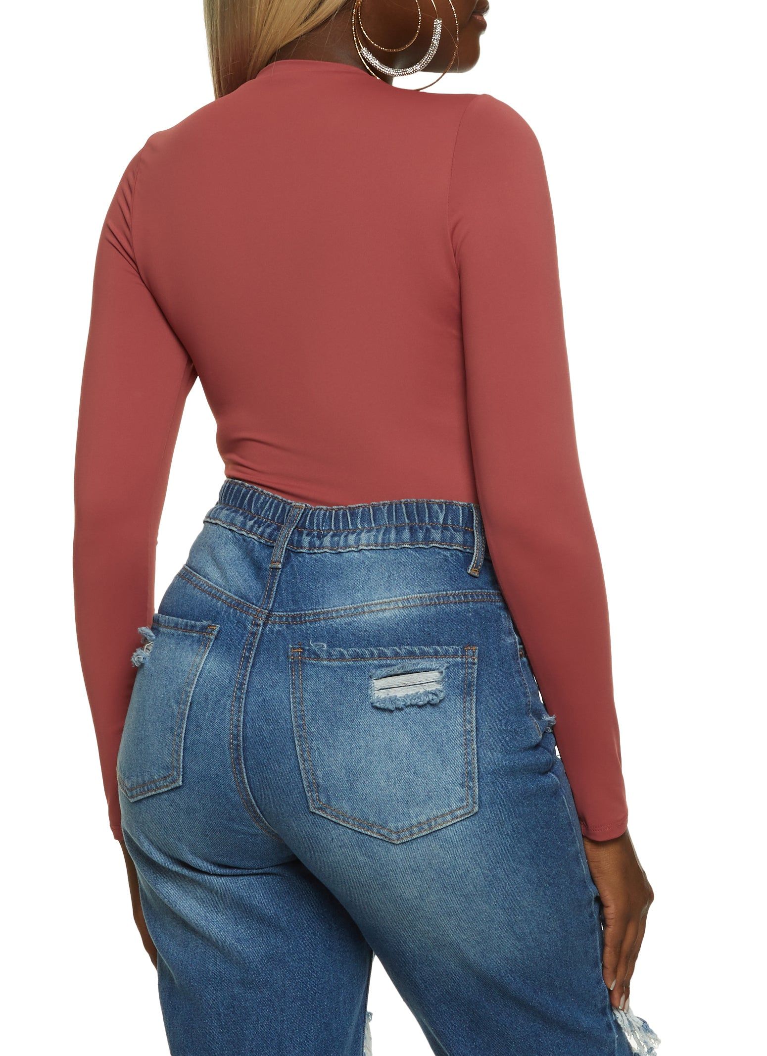 Crew Neck Long Sleeve Bodysuit sold by Rainbow product image thumbnail 3