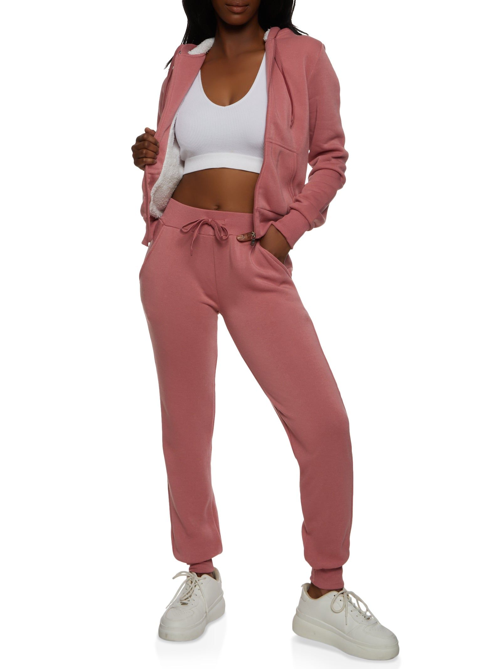 Zip Up Fleece Hoodie sold by Rainbow product image thumbnail 2