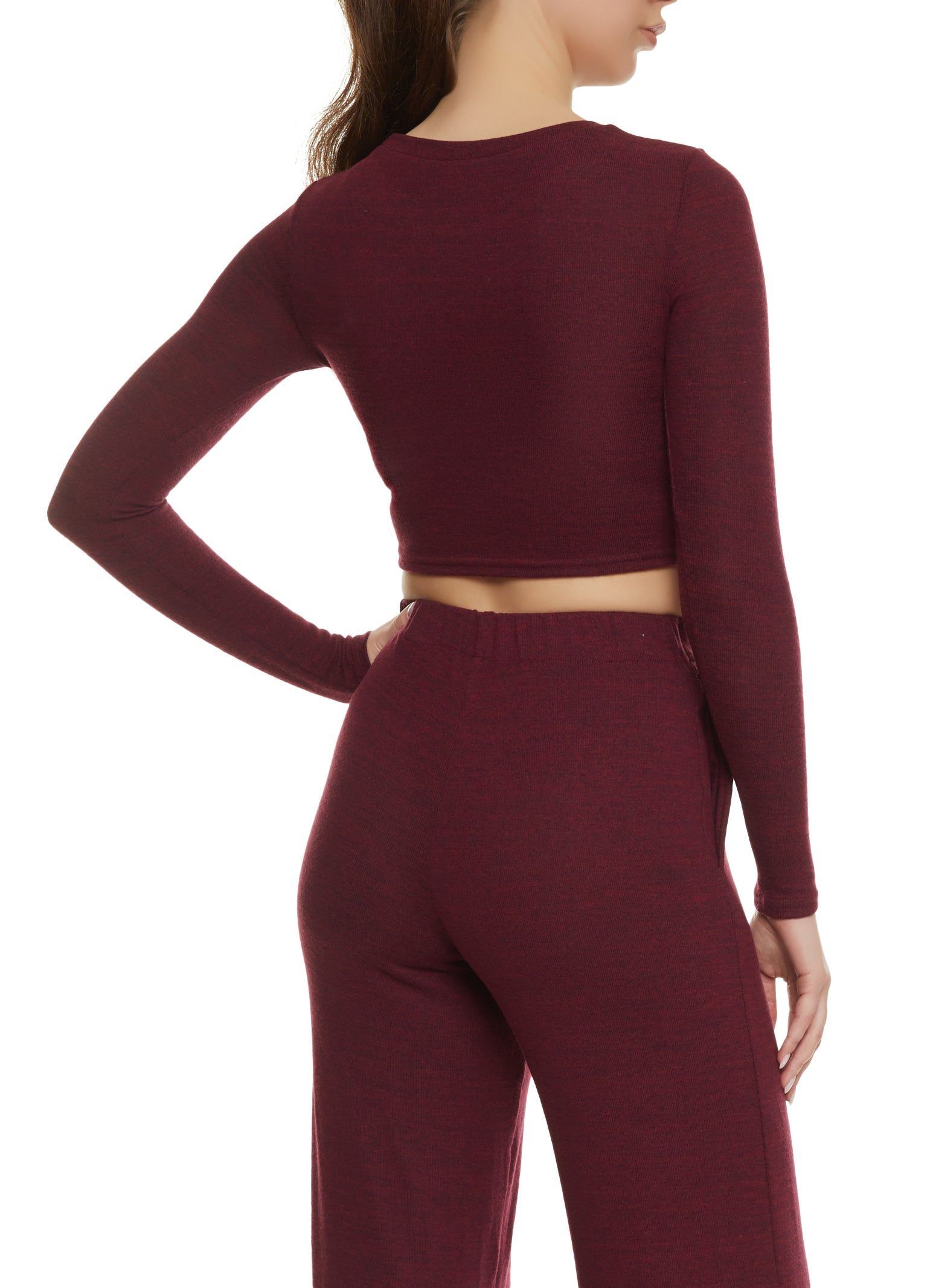 Brushed Knit Crew Neck Crop Top sold by Rainbow product image thumbnail 3