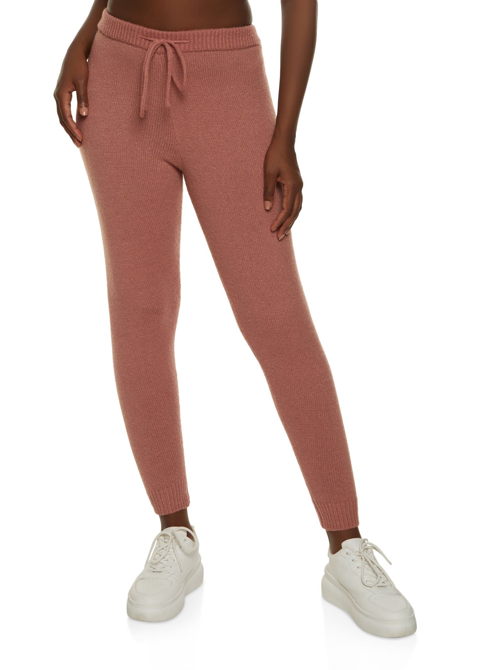 Brushed Knit High Waist Joggers sold by Rainbow