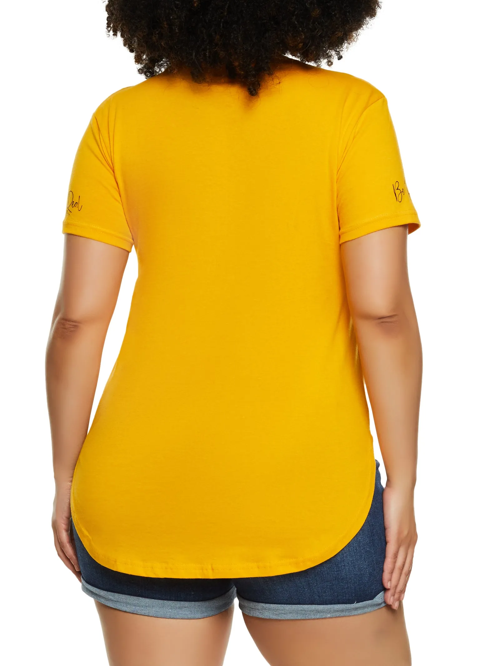Plus Size Be Real Not Perfect Graphic T Shirt sold by Rainbow product image thumbnail 3
