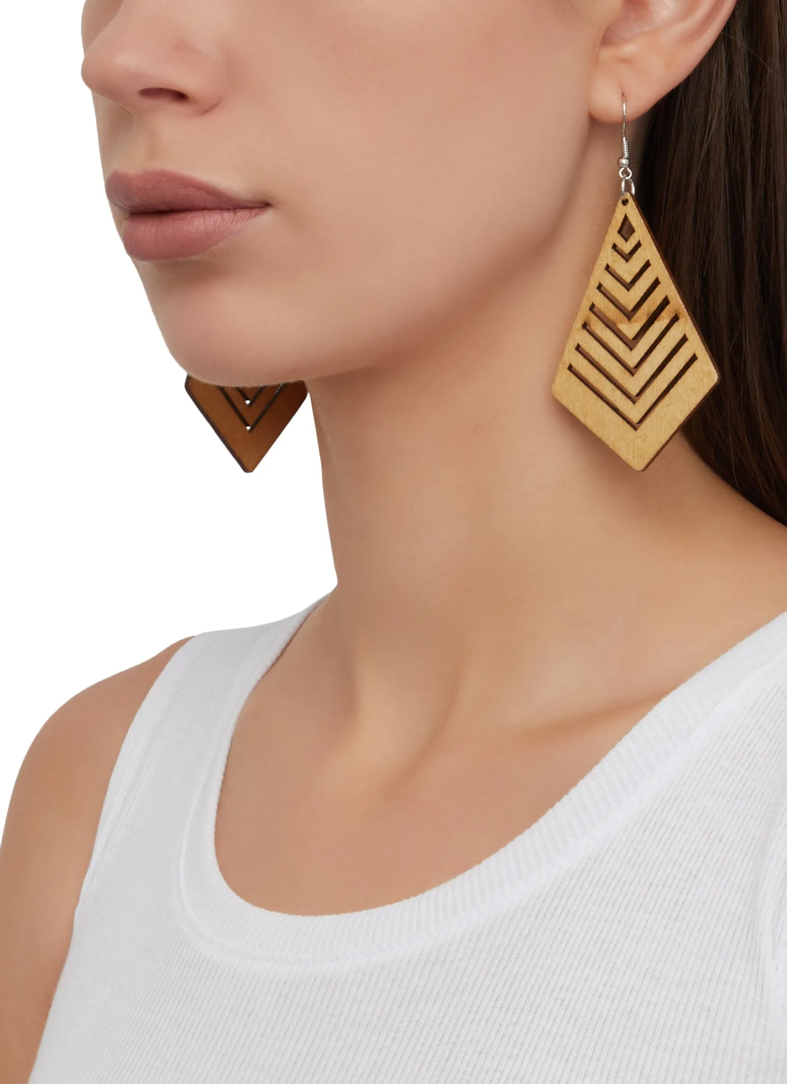 Bohemian Wooden Drop Earring Trio sold by Rainbow product image thumbnail 2