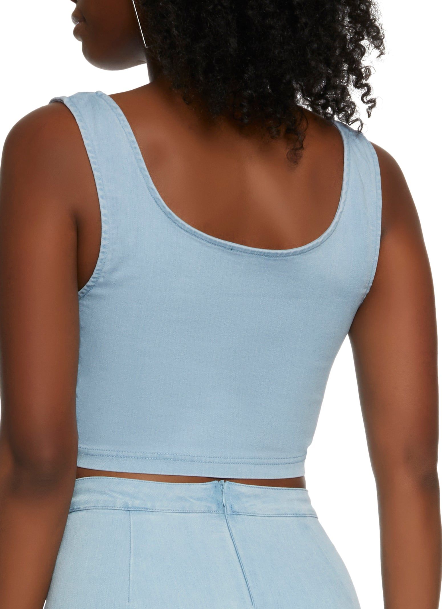 Denim Crop Top sold by Rainbow product image thumbnail 3