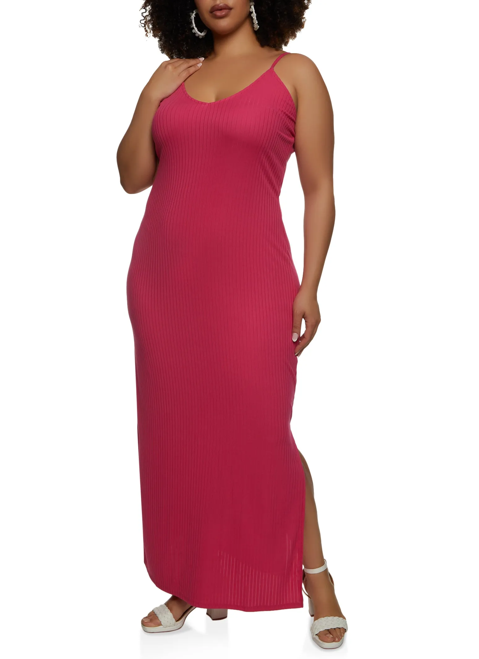 Plus Size Rib Knit Maxi Dress sold by Rainbow product image thumbnail 2