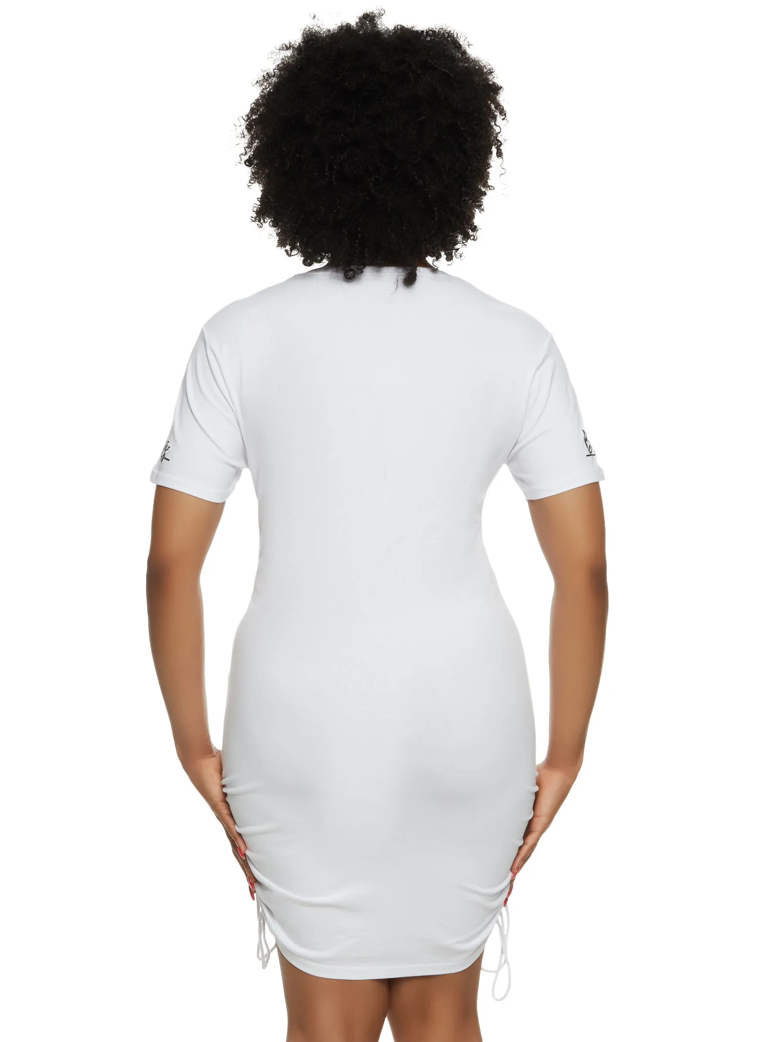 Plus Size Boss Ruched Graphic T Shirt Dress sold by Rainbow product image thumbnail 3