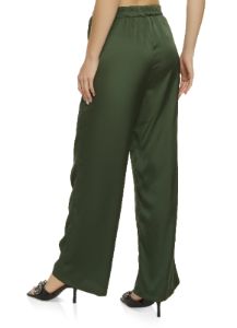 Satin High Waist Wide Leg Pants sold by Rainbow