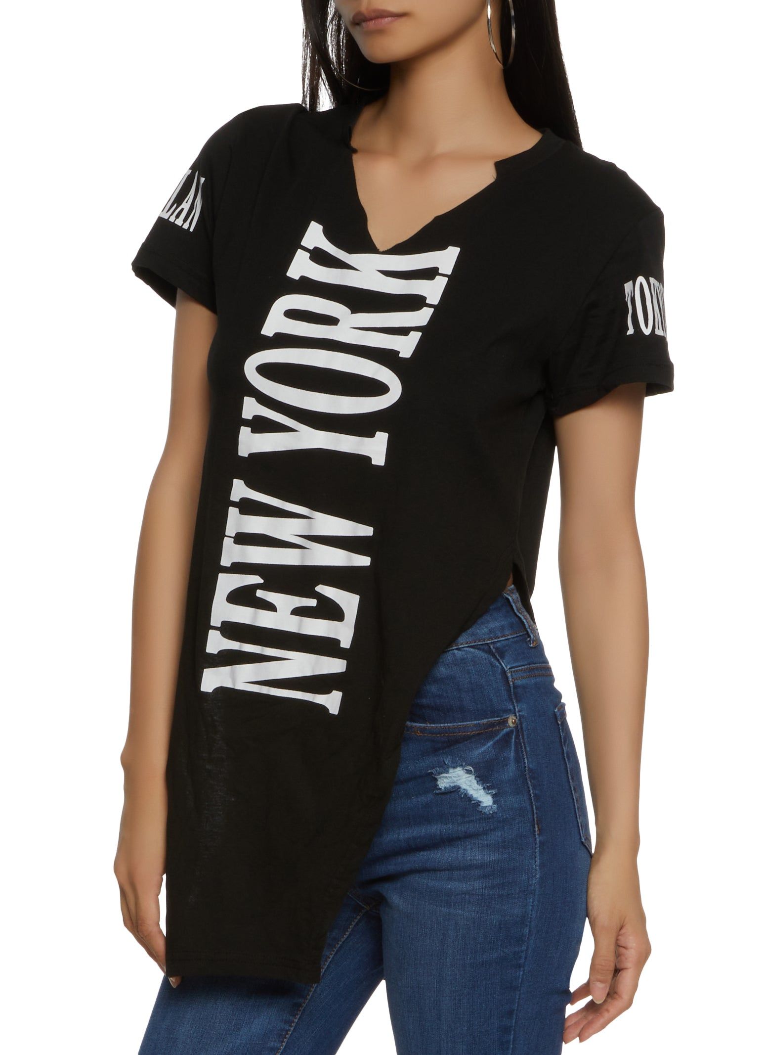 New York Hanky Hem Graphic Tee sold by Rainbow