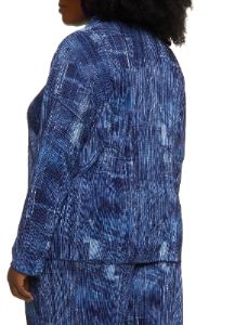 Plus Size Plisse Printed Button Front Shirt sold by Rainbow