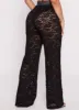 Floral Lace High Waisted Wide Leg Pants sold by Rainbow