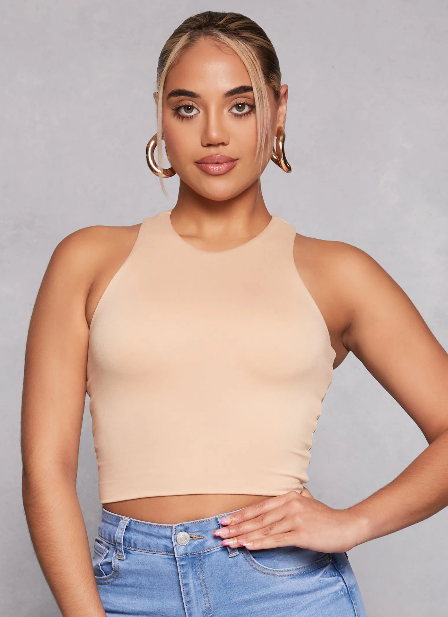 Double Layered Racerback Tank Top sold by Rainbow