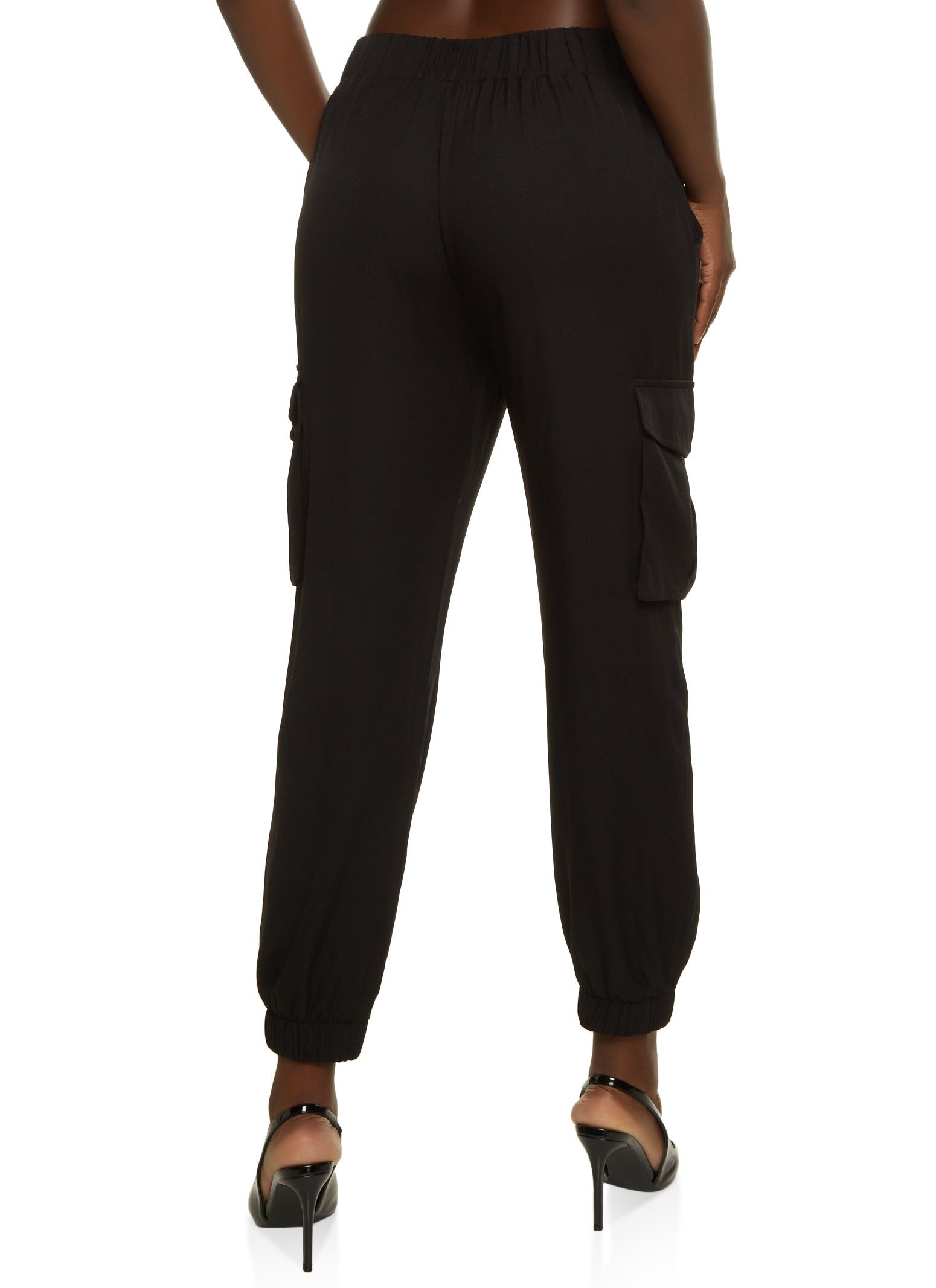 Crepe Knit Cargo Pocket Joggers sold by Rainbow product image thumbnail 2