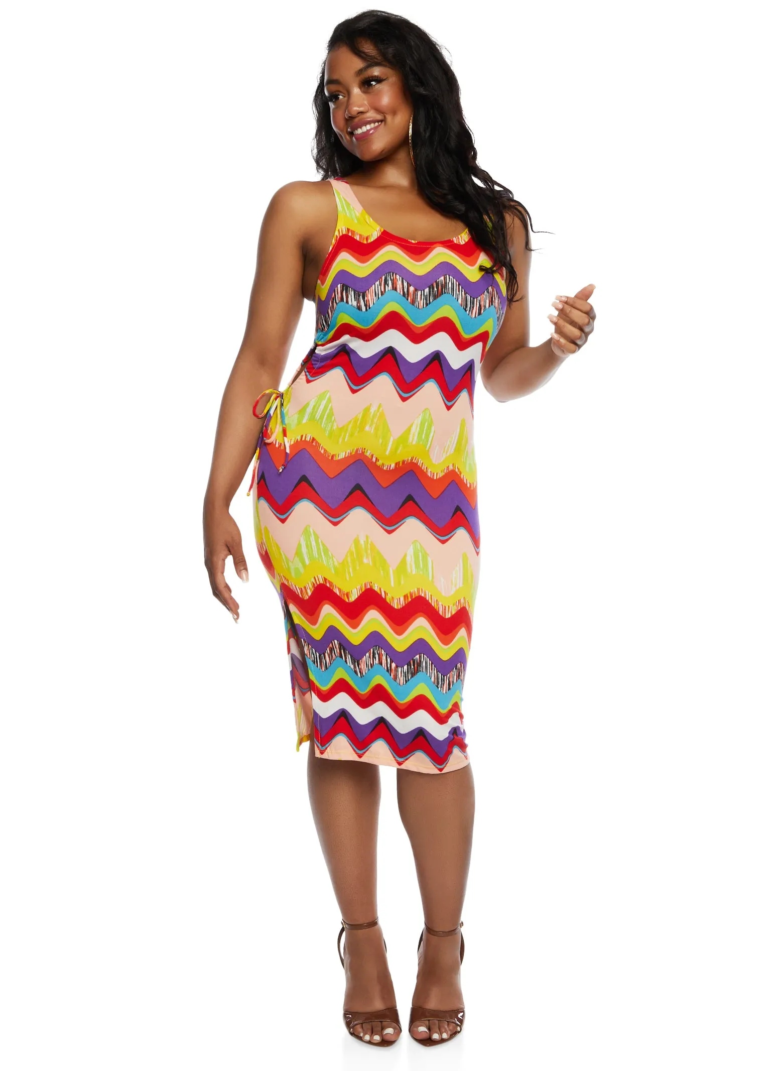 Plus Size Almost Famous Cut Out Waist Tank Dress sold by Rainbow product image thumbnail 2