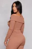 Textured Knit Off the Shoulder Long Sleeve Top sold by Rainbow