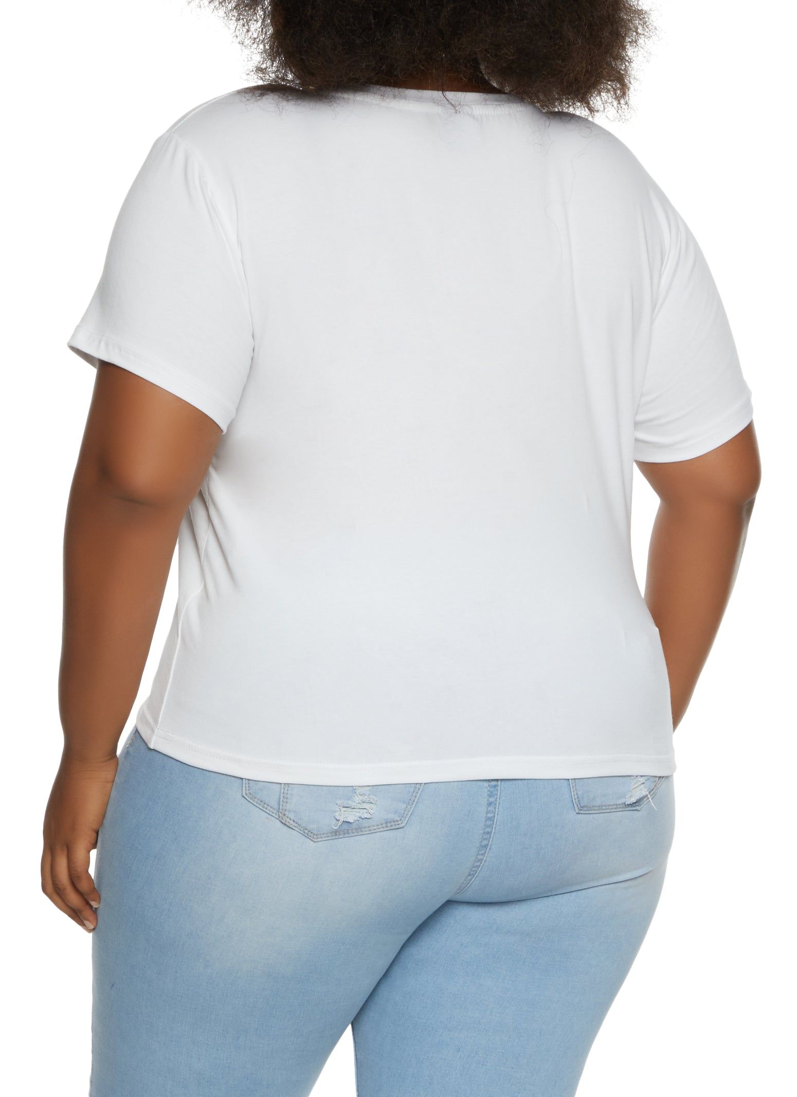 Plus Size Nutritional Facts Rhinestone Graphic Tee sold by Rainbow product image thumbnail 2