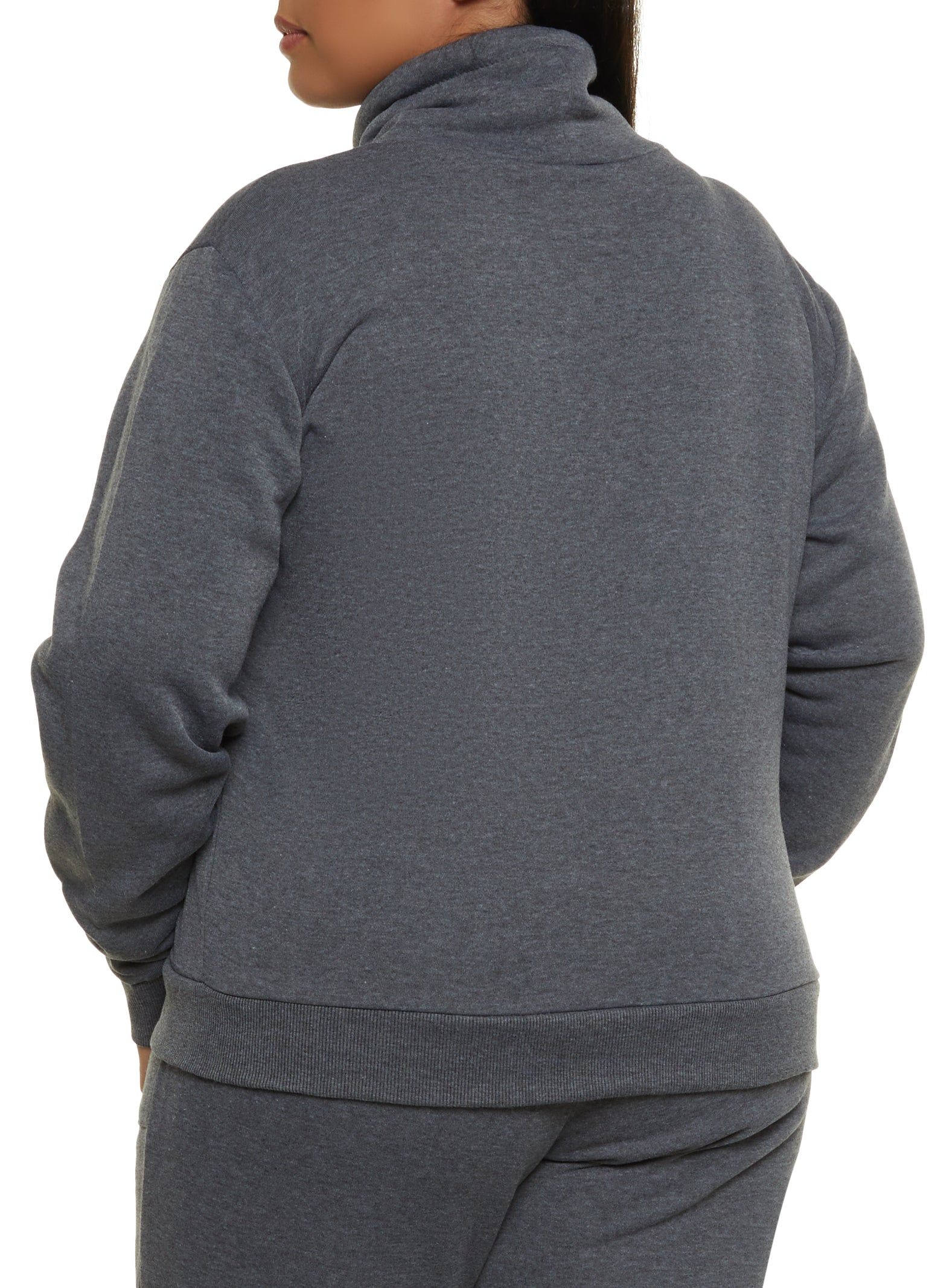 Plus Size Fleece Funnel Neck Sweatshirt sold by Rainbow product image thumbnail 3