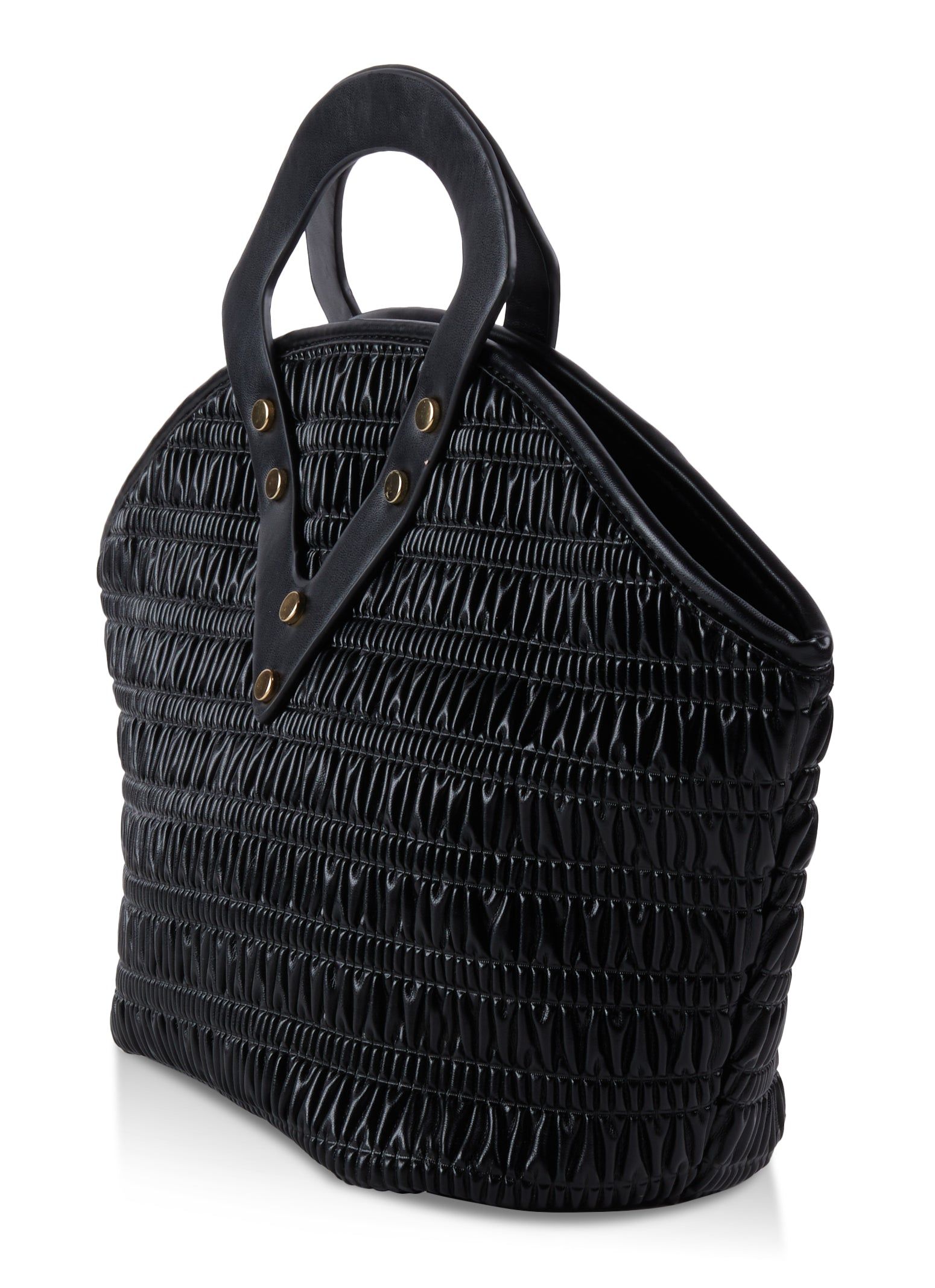 Textured Faux Leather Chain Link Handbag sold by Rainbow product image thumbnail 3