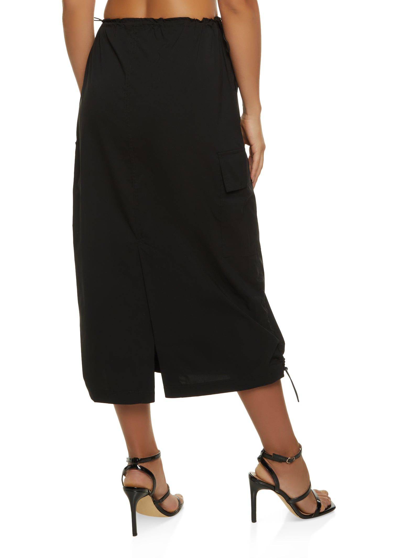 Nylon Cargo Pocket Midi Skirt sold by Rainbow product image thumbnail 2