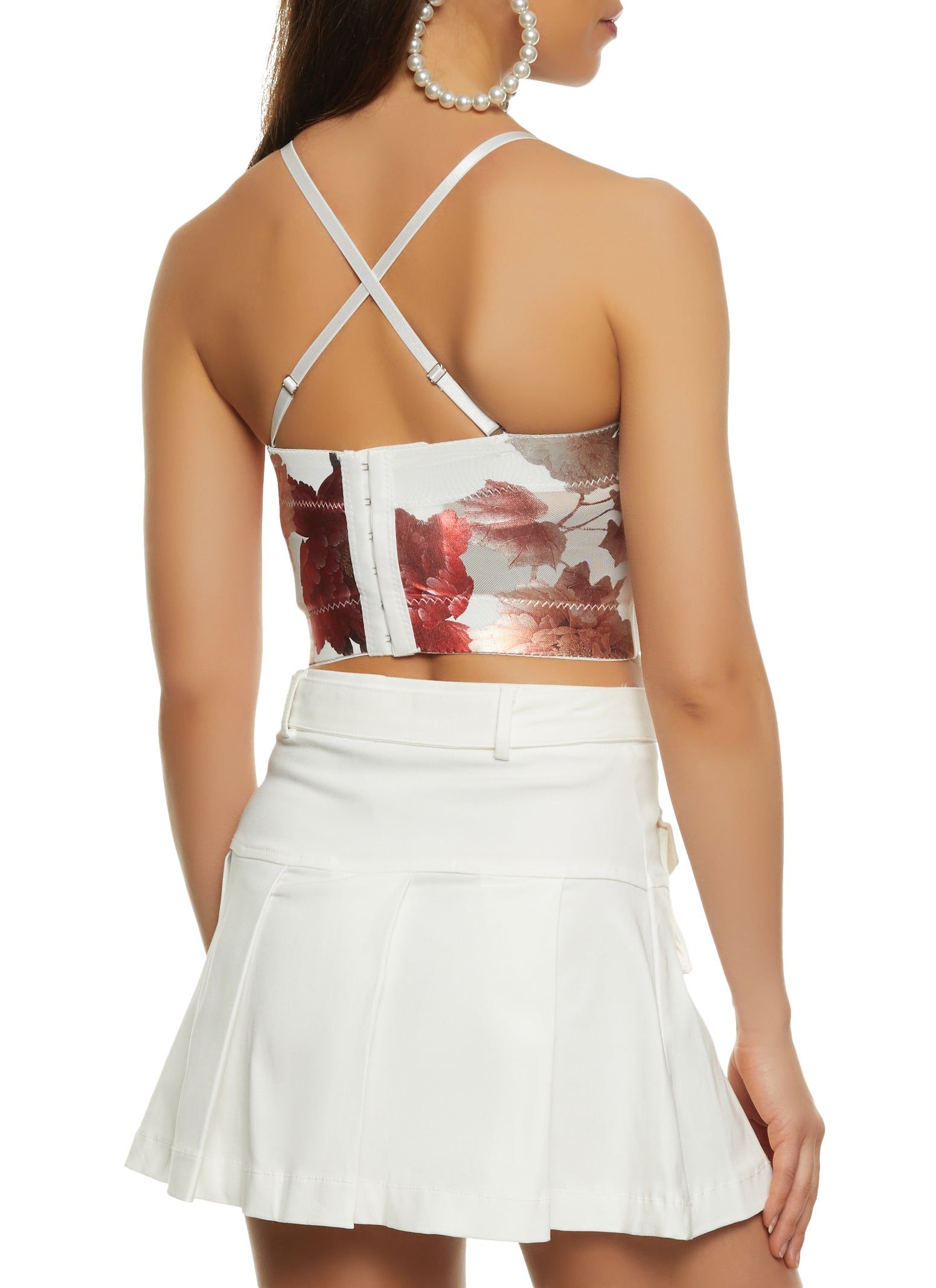 Floral Cropped Bustier Top sold by Rainbow product image thumbnail 5