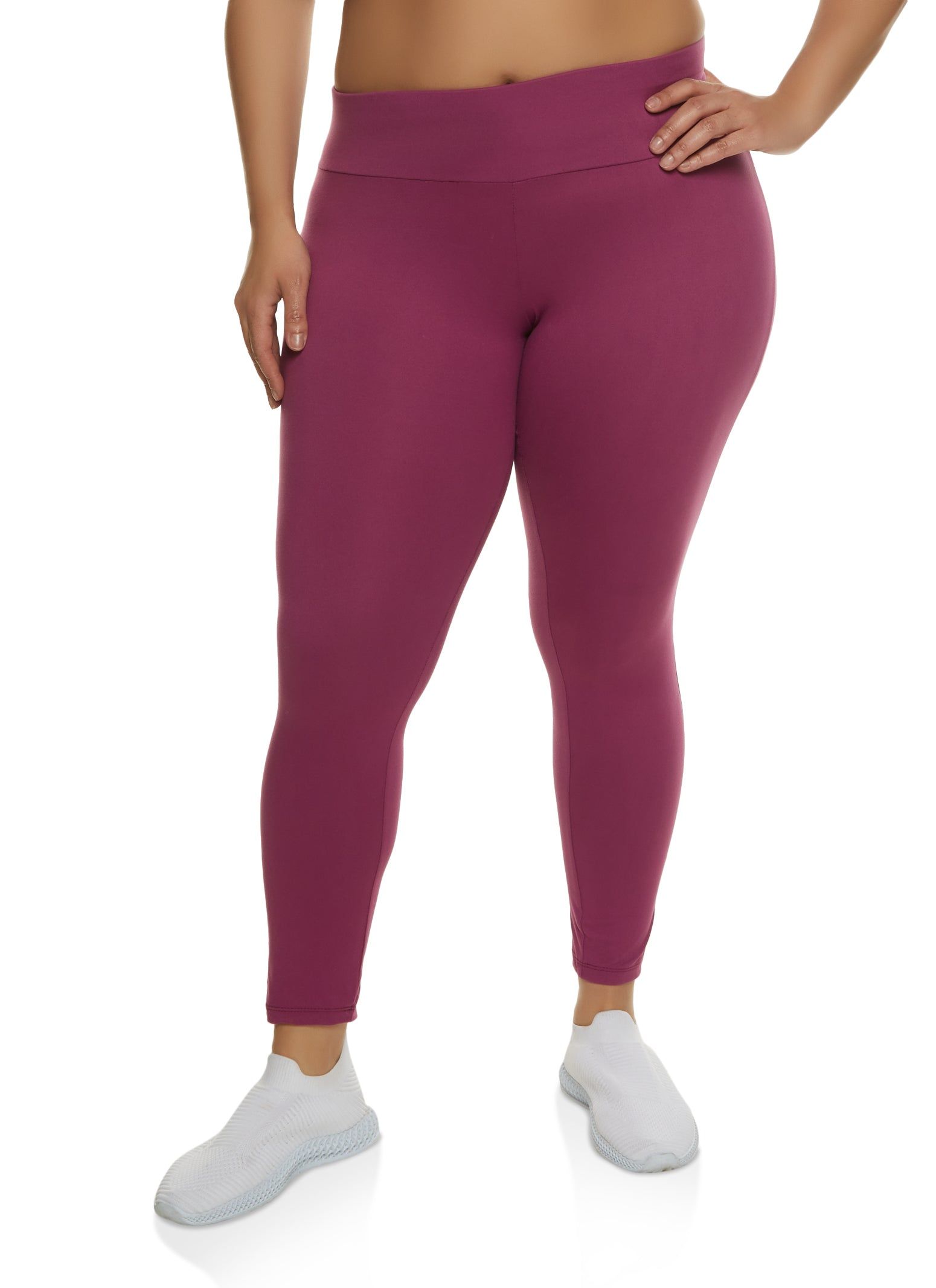 Plus Size High Waist Knit Leggings sold by Rainbow