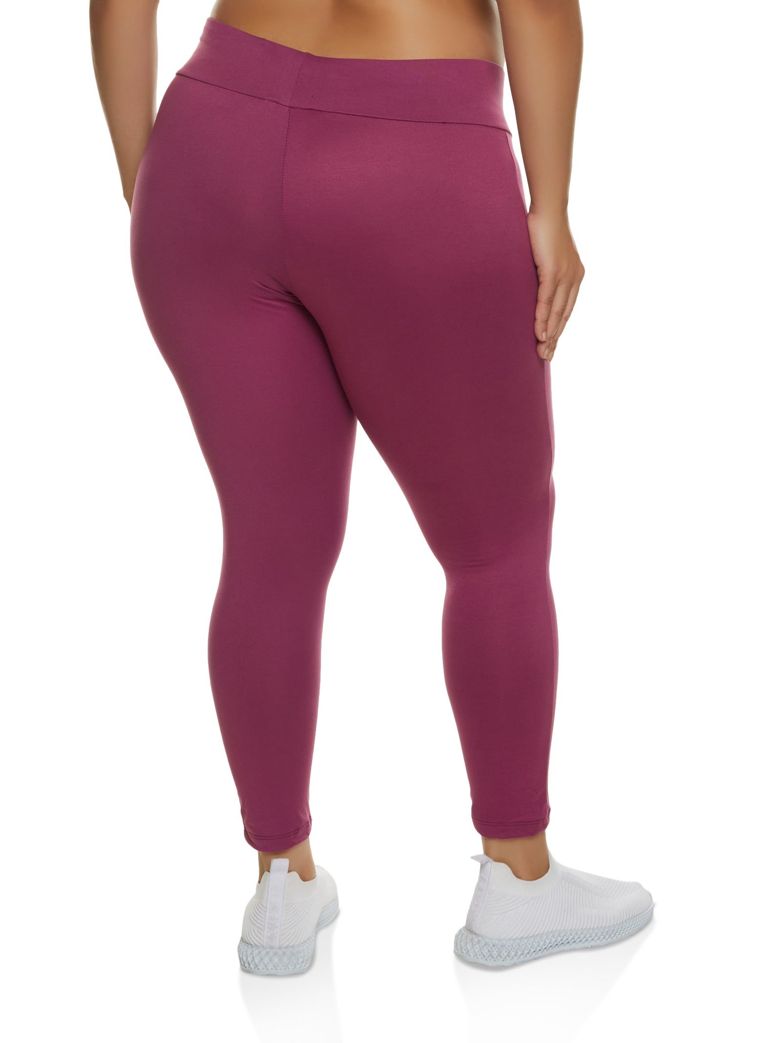 Plus Size High Waist Knit Leggings sold by Rainbow product image thumbnail 2
