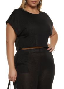 Plus Size Brushed Knit Dolman Sleeve Top sold by Rainbow