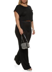 Plus Size Brushed Knit Dolman Sleeve Top sold by Rainbow