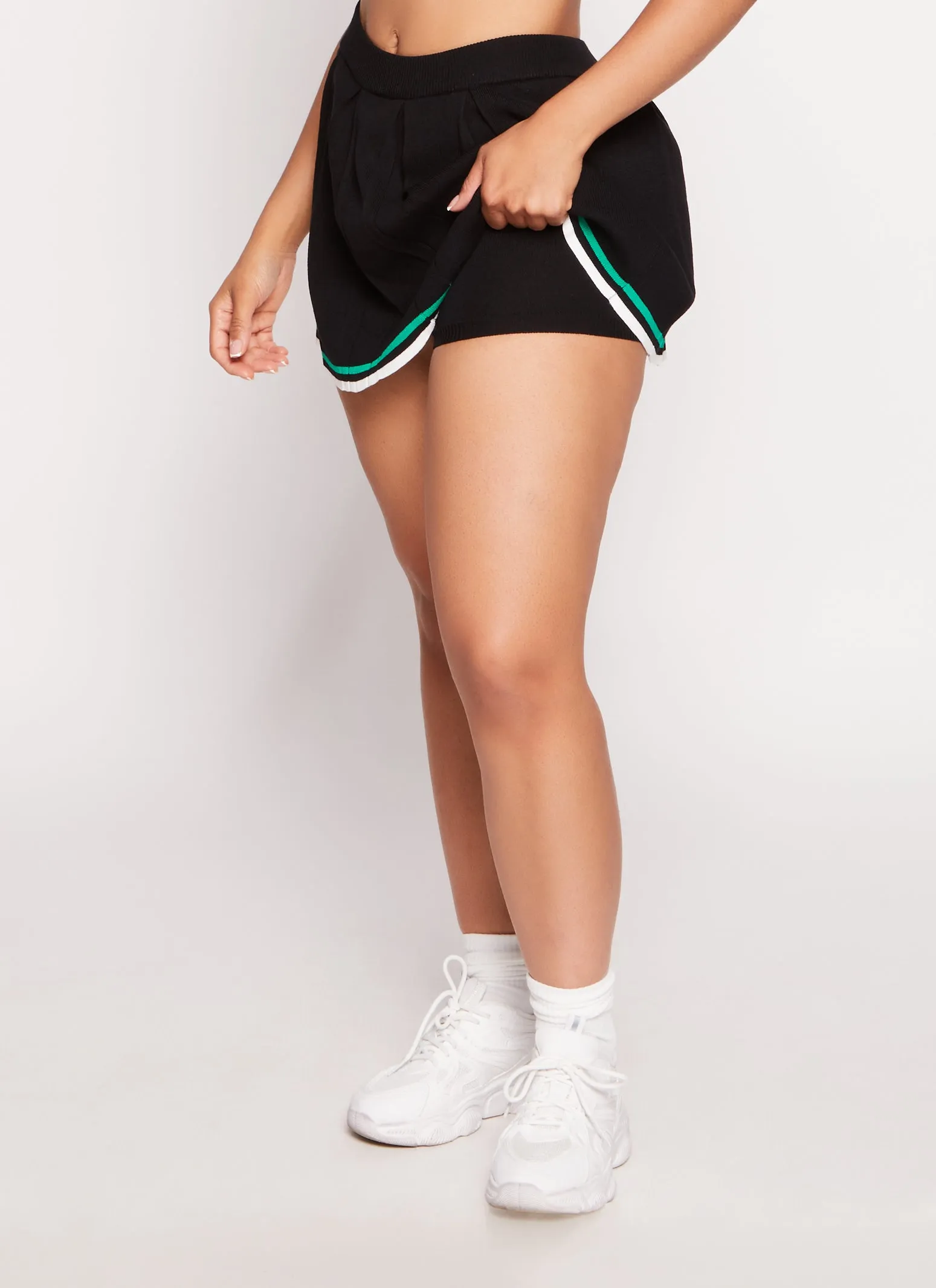 Daisy Knit Varsity Stripe Detail Pleated Skirt sold by Rainbow product image thumbnail 3