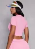 Daisy Solid Cropped Polo Shirt sold by Rainbow