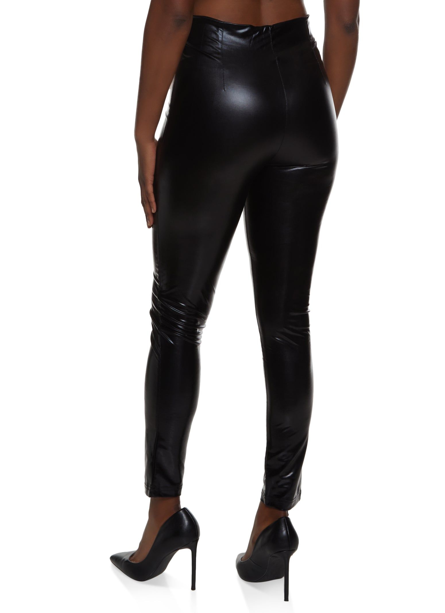 Faux Leather Paper Bag Waist Pants sold by Rainbow product image thumbnail 3