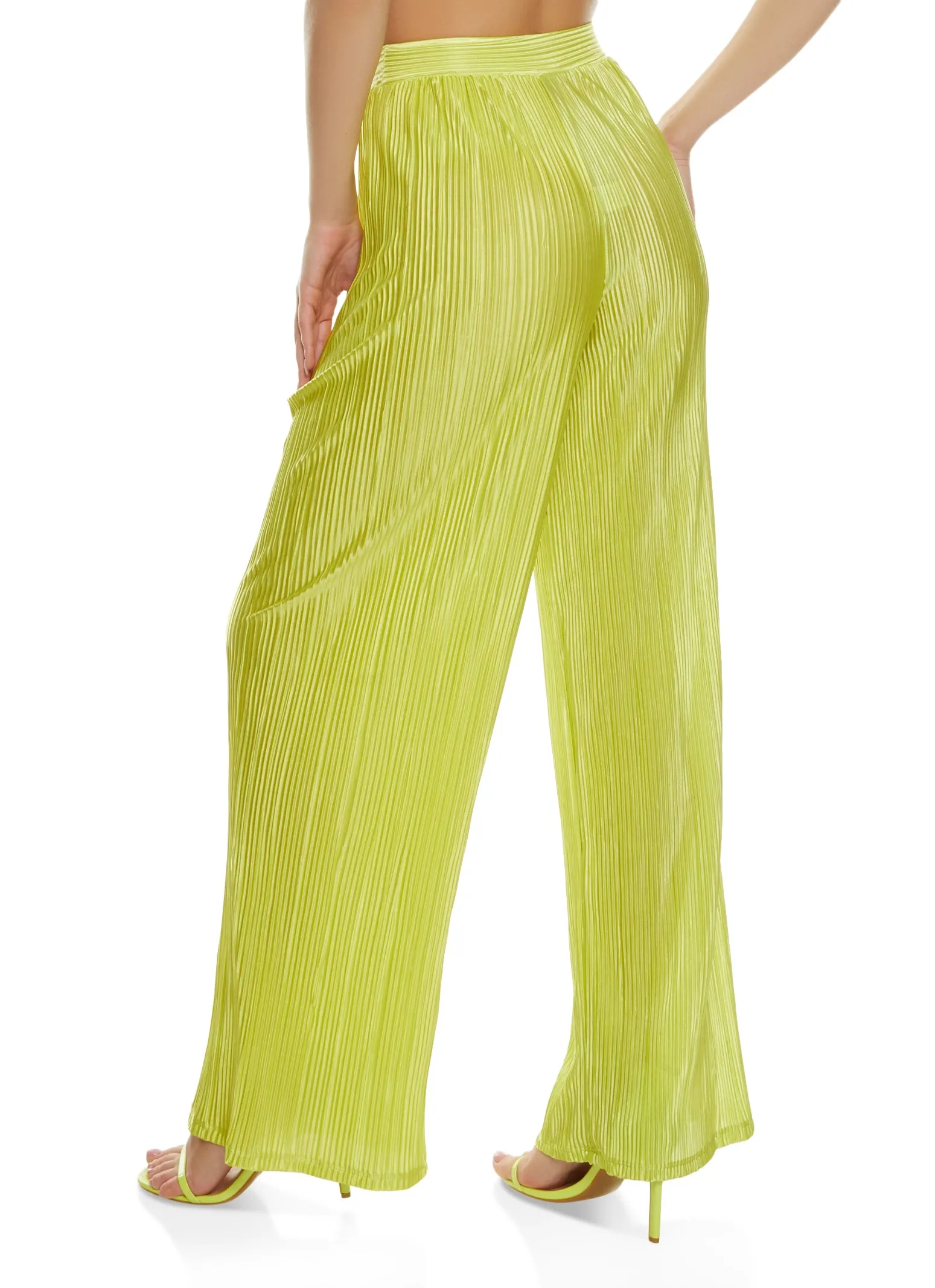 Plisse High Waisted Wide Leg Pants sold by Rainbow product image thumbnail 2