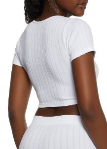 Compression Rib Cropped Active Top sold by Rainbow