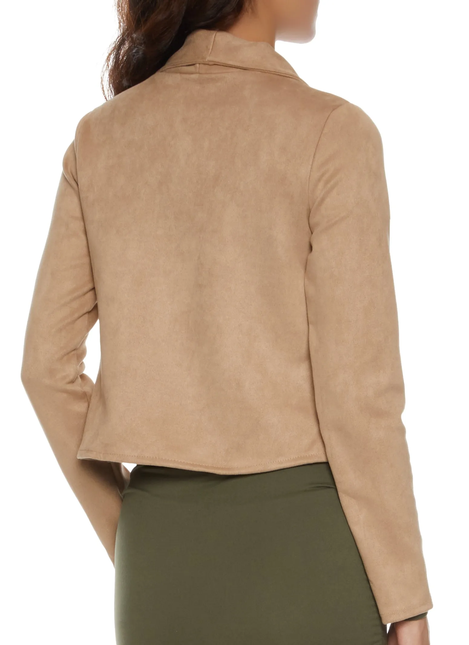 Faux Suede Drape Front Blazer sold by Rainbow product image thumbnail 2