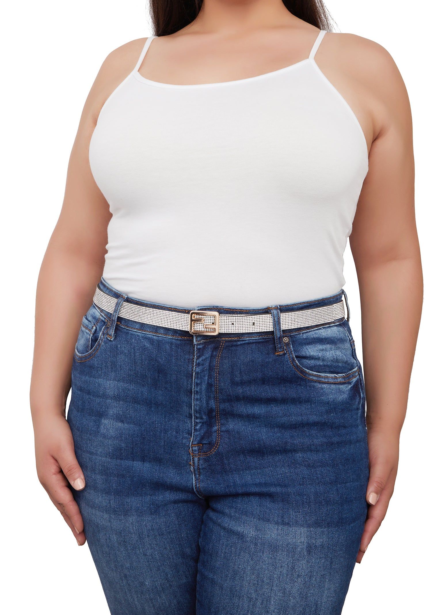 Plus Size Set of 3 Square Metallic Buckle Belts sold by Rainbow product image thumbnail 2