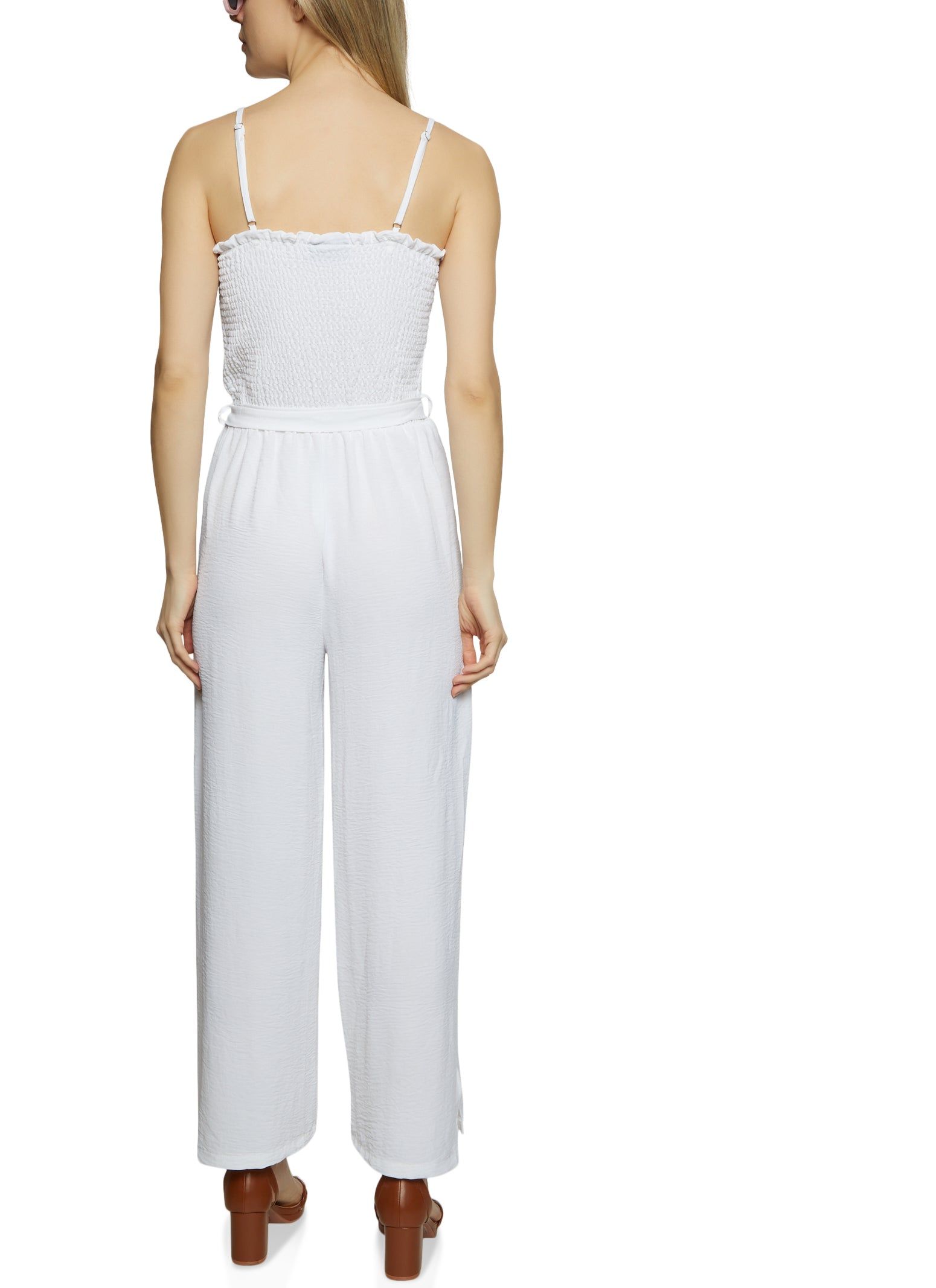 Smocked Tie Waist Jumpsuit sold by Rainbow product image thumbnail 2