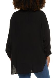 Plus Size Airy Button Front Shirt sold by Rainbow