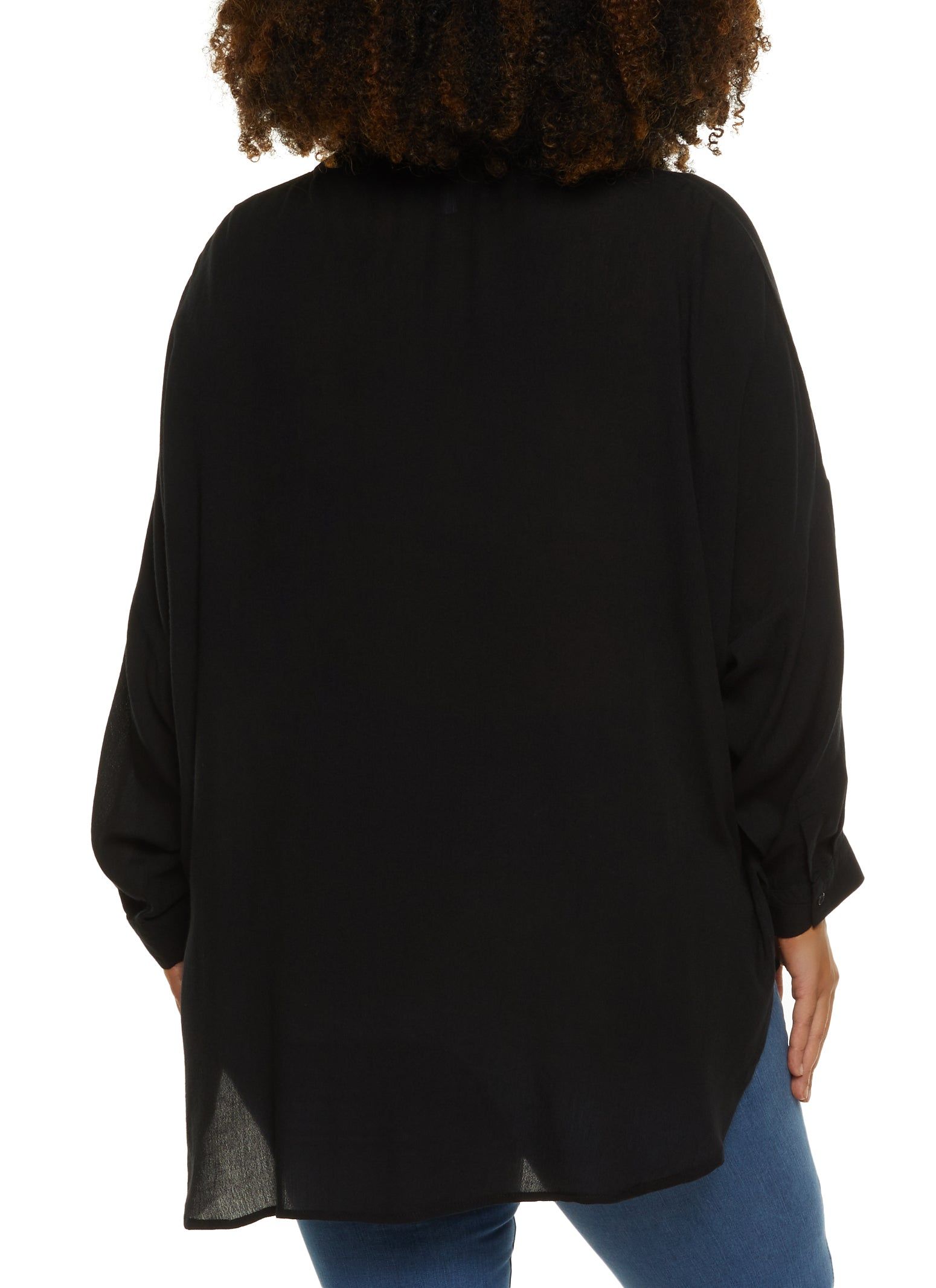 Plus Size Airy Button Front Shirt sold by Rainbow product image thumbnail 2