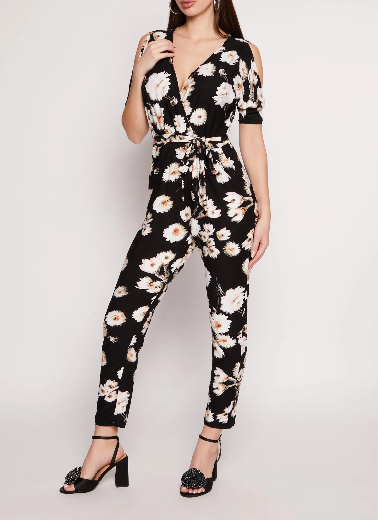 Patterned Cold Shoulder Jumpsuit sold by Rainbow product image thumbnail 2